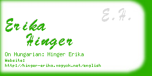 erika hinger business card